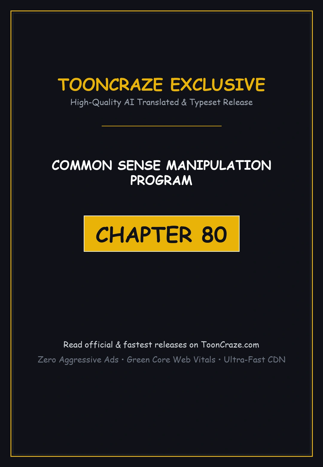 Common Sense Manipulation Program Chapter 80 - Page 1