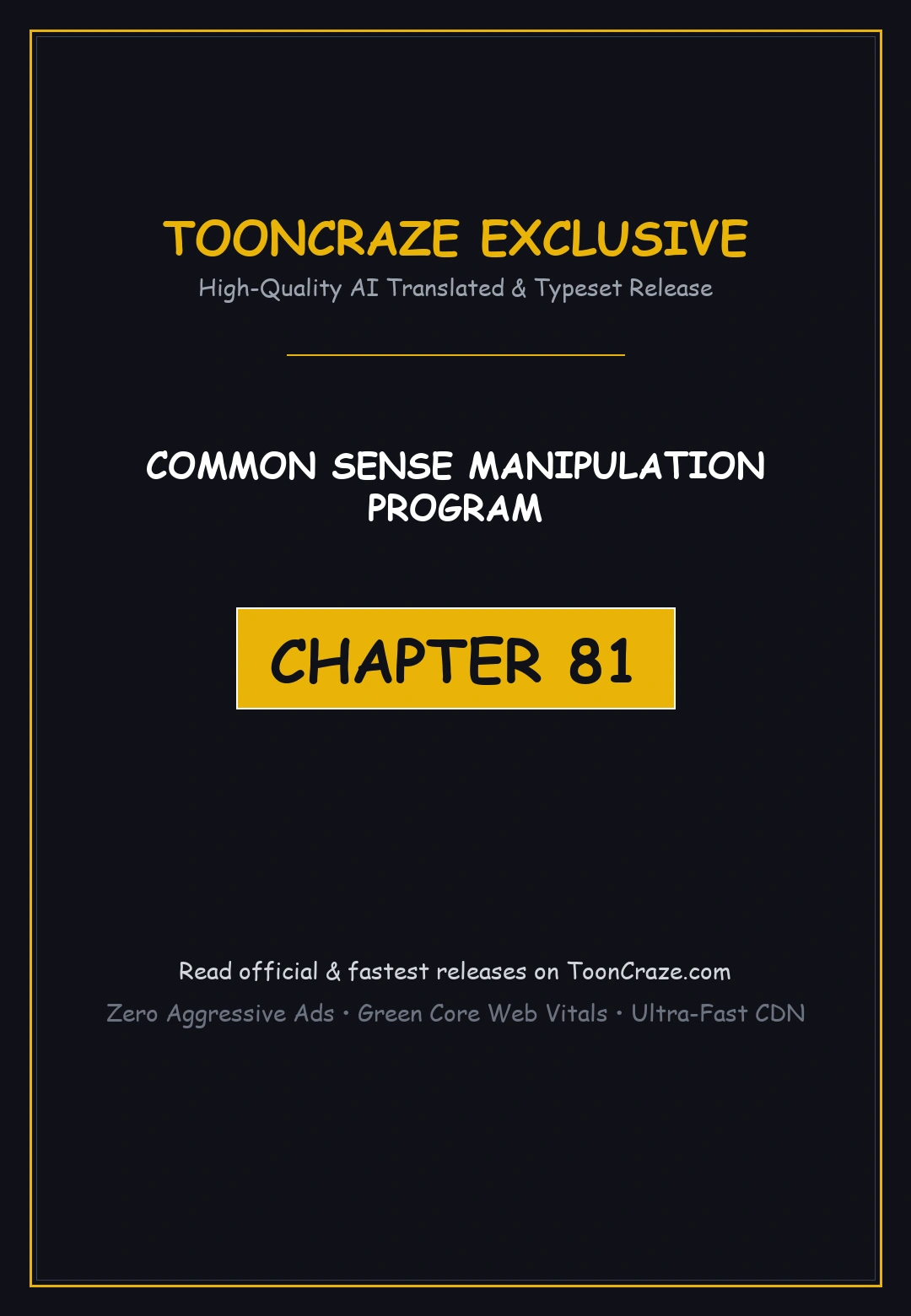 Common Sense Manipulation Program Chapter 81 - Page 1