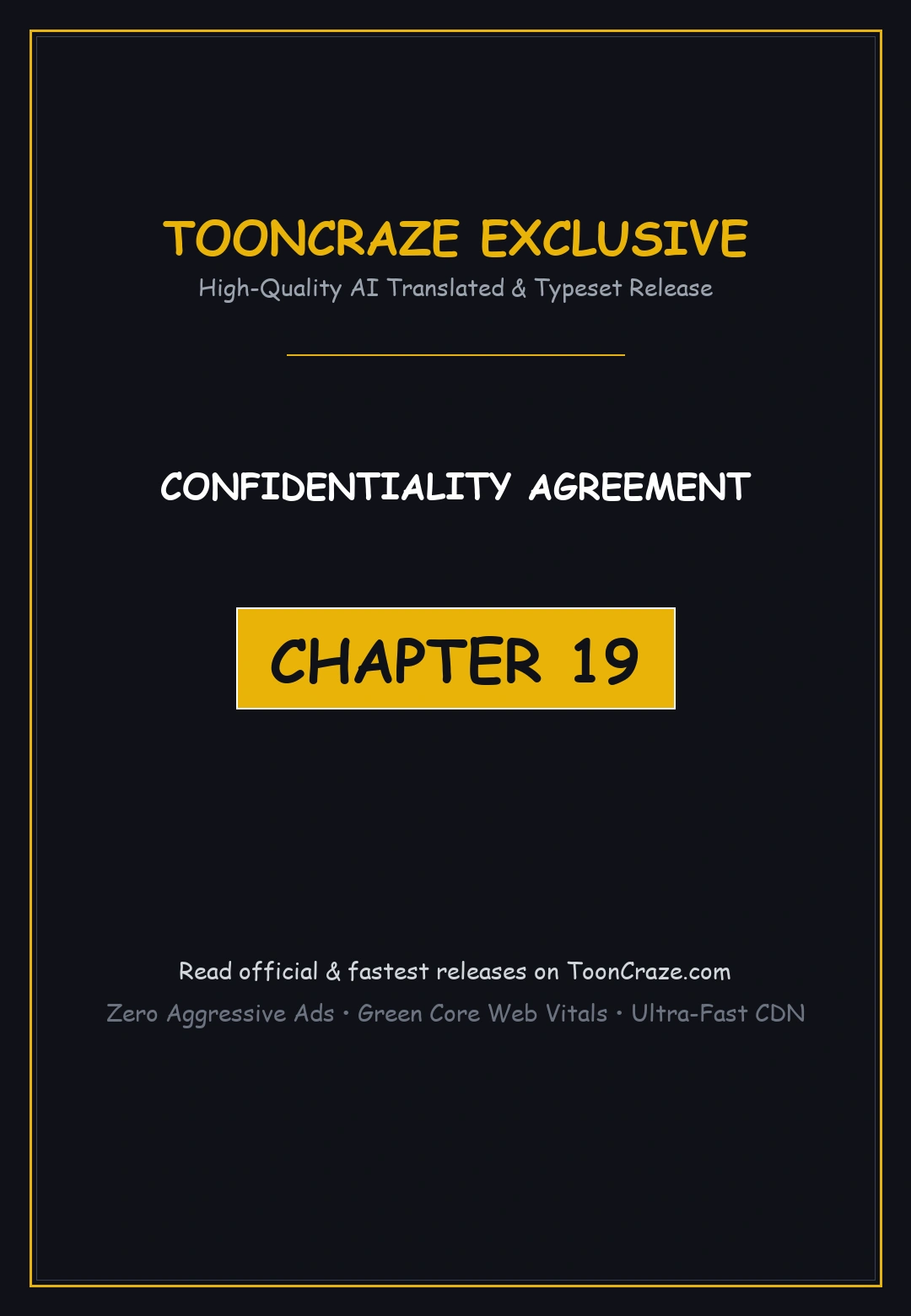 Confidentiality Agreement Chapter 19 - Page 1