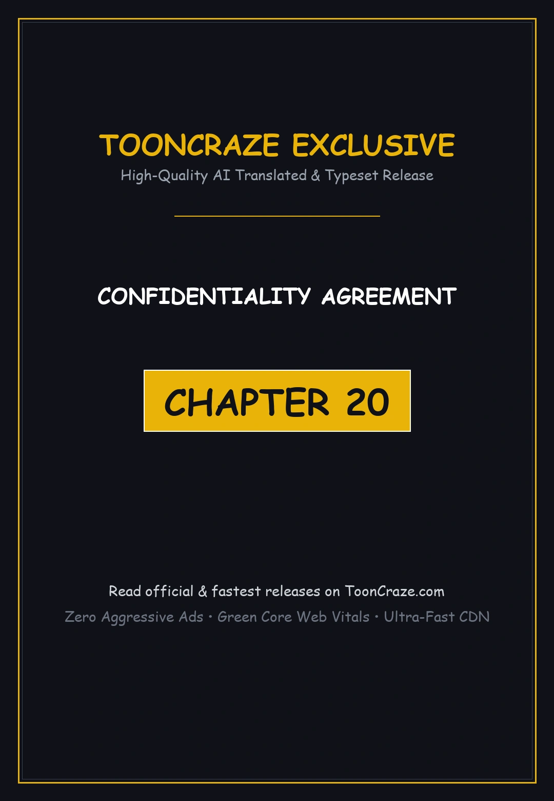 Confidentiality Agreement Chapter 20 - Page 1