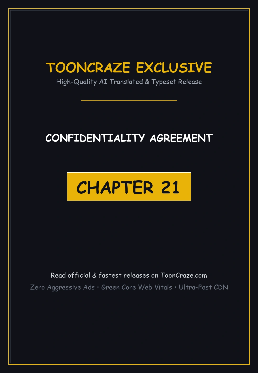 Confidentiality Agreement Chapter 21 - Page 1