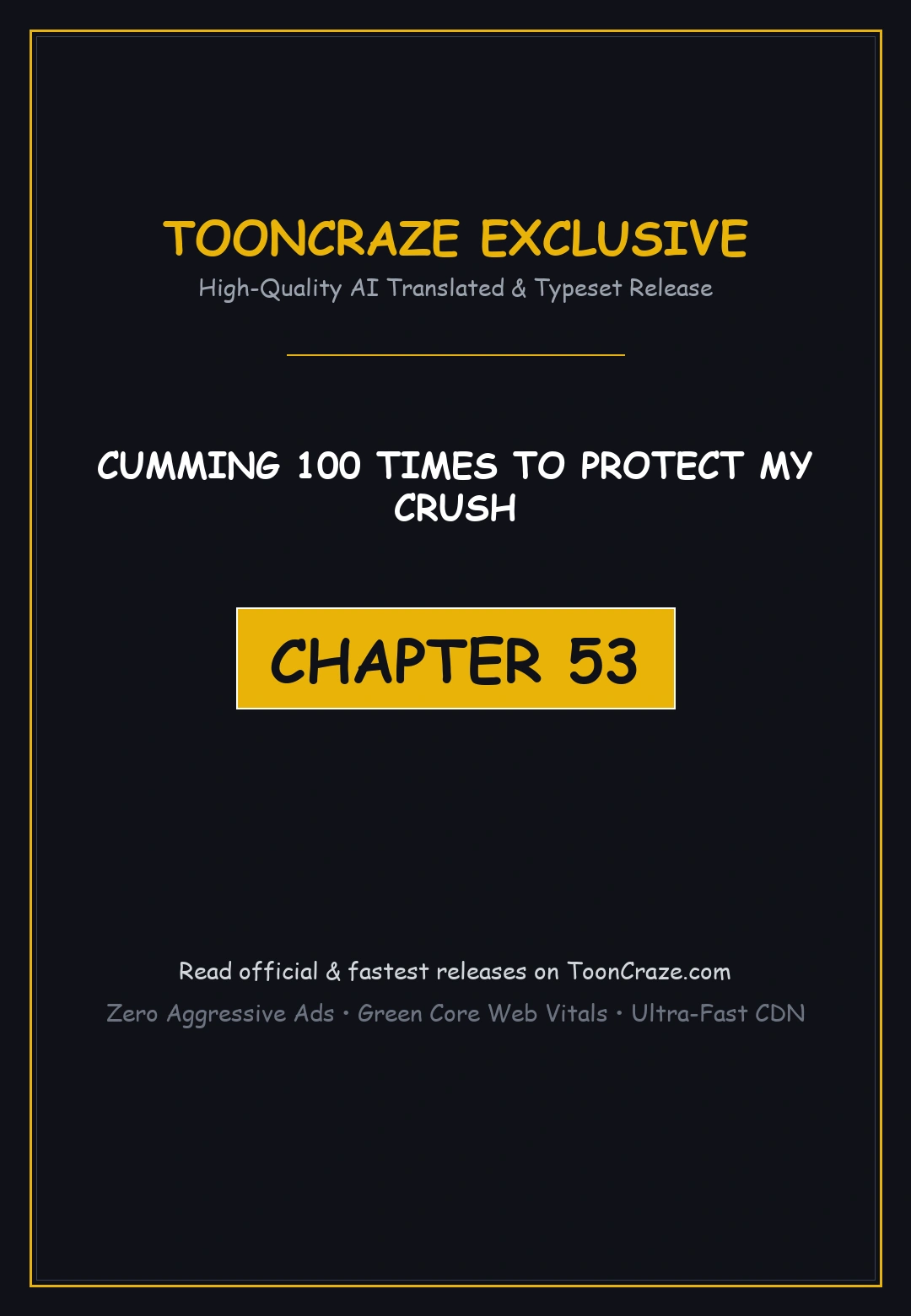 Cumming 100 Times To Protect My Crush Chapter 53 - Page 1