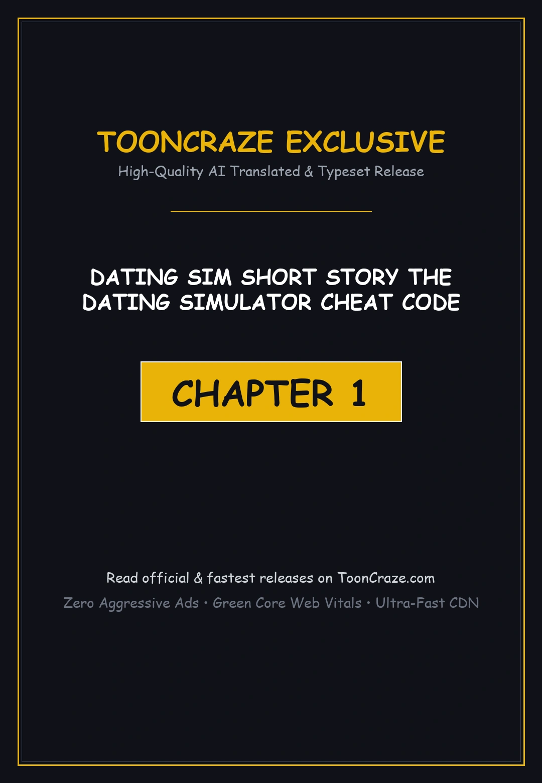 Dating Sim Short Story The Dating Simulator Cheat Code Chapter 1 - Page 1