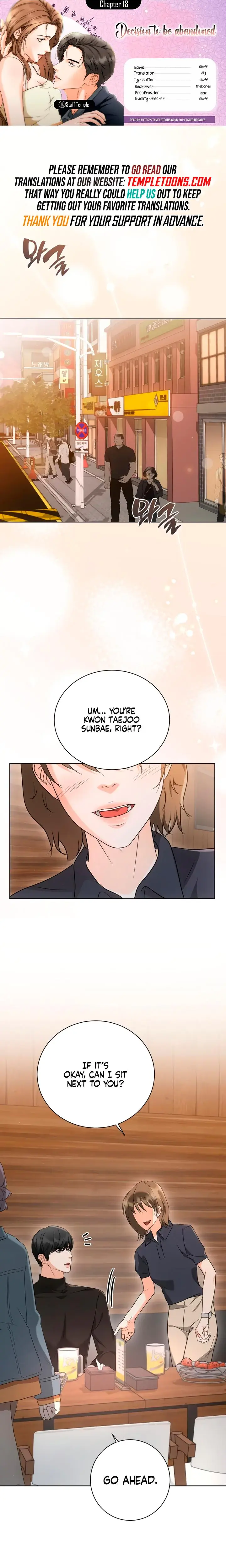 Decision To Be Abandoned Chapter 18 - Page 1