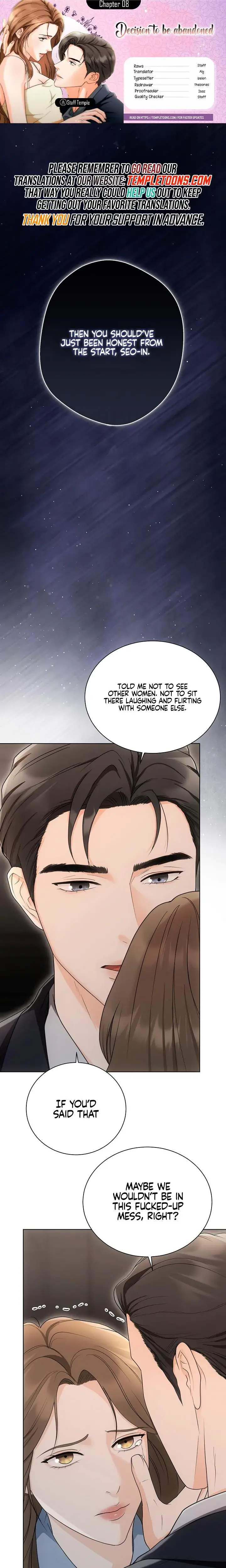 Decision To Be Abandoned Chapter 8 - Page 1
