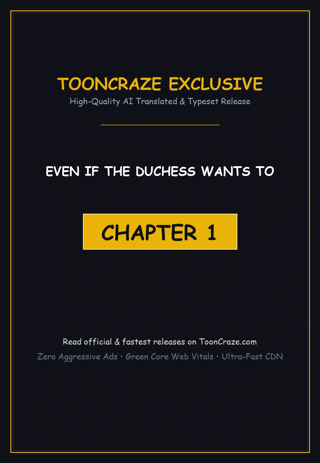 Even If The Duchess Wants To Chapter 1 - Page 1