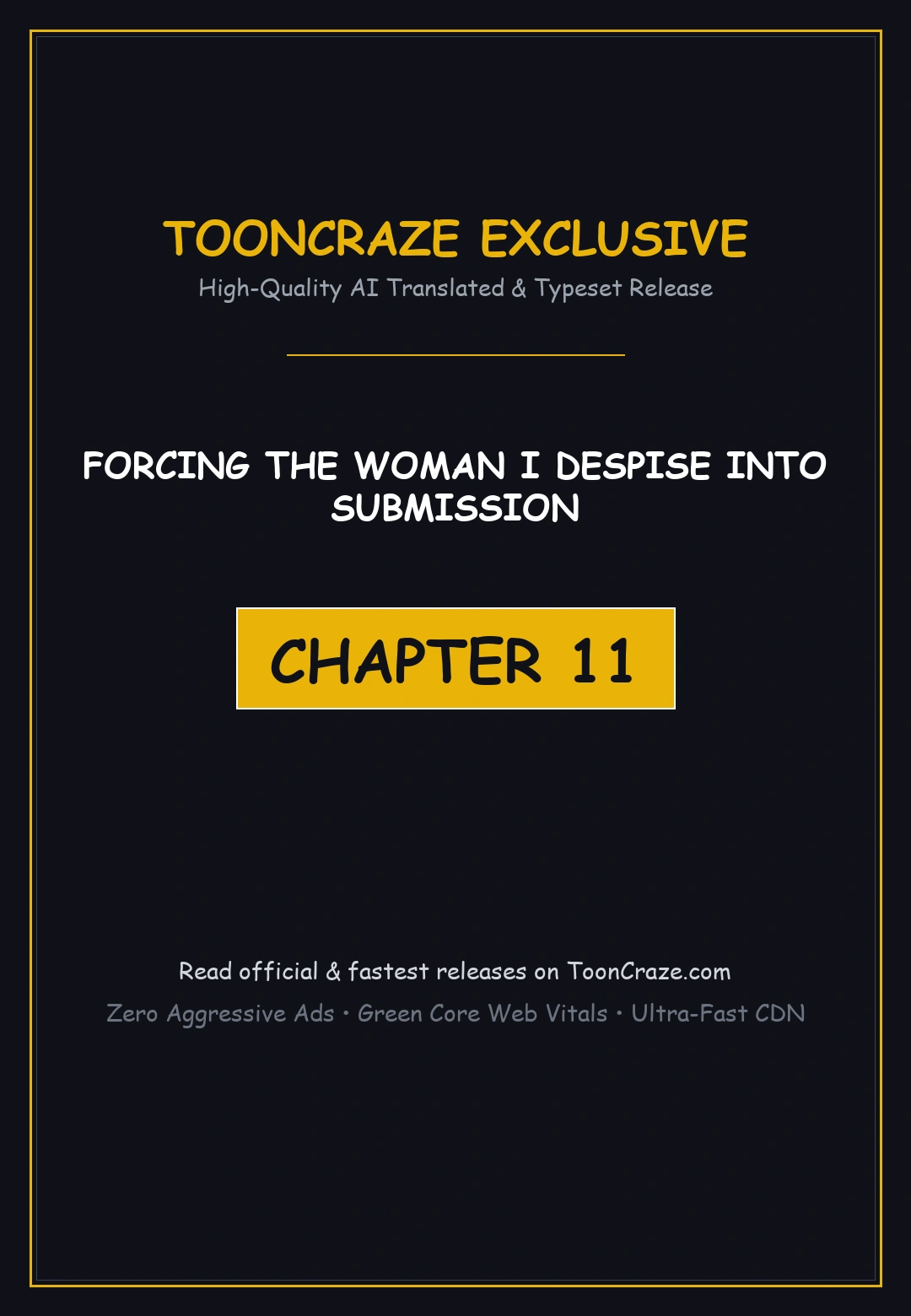 Forcing The Woman I Despise Into Submission Chapter 11 - Page 1