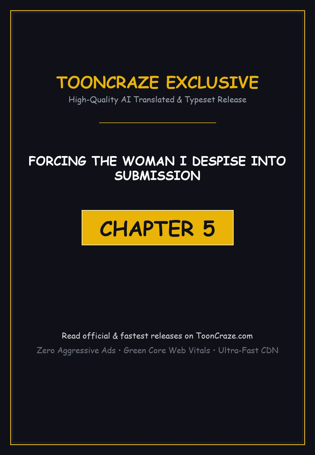 Forcing The Woman I Despise Into Submission Chapter 5 - Page 1