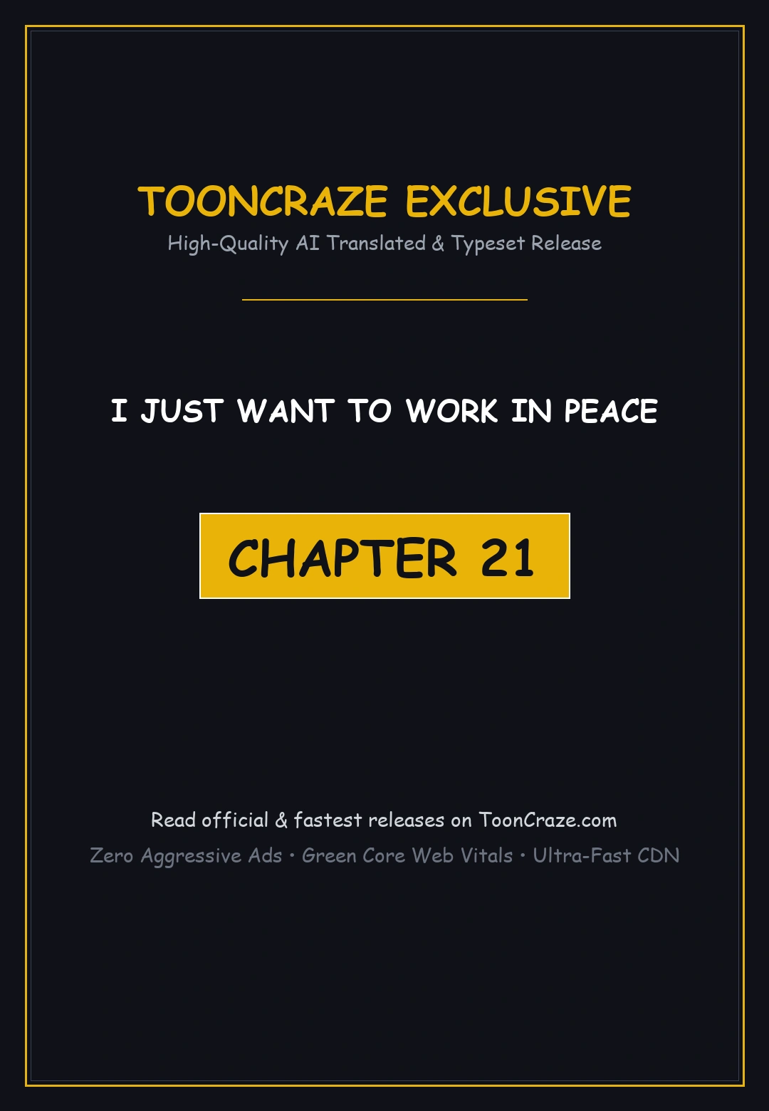 I Just Want To Work In Peace Chapter 21 - Page 1