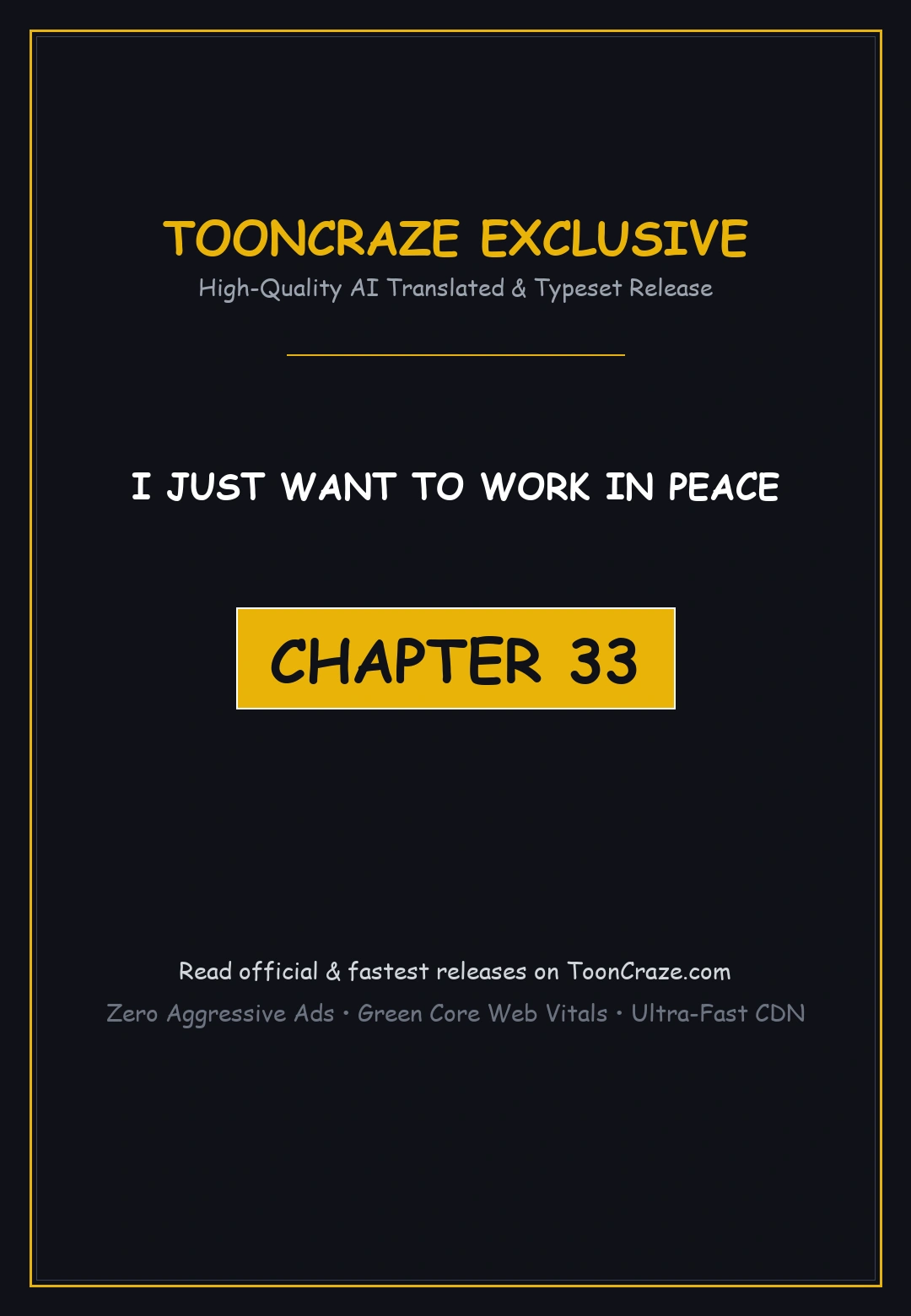 I Just Want To Work In Peace Chapter 33 - Page 1