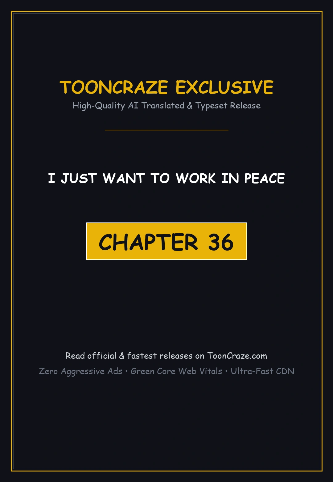 I Just Want To Work In Peace Chapter 36 - Page 1
