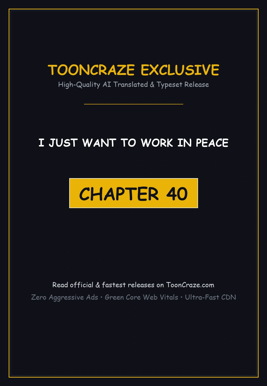 I Just Want To Work In Peace Chapter 40 - Page 1