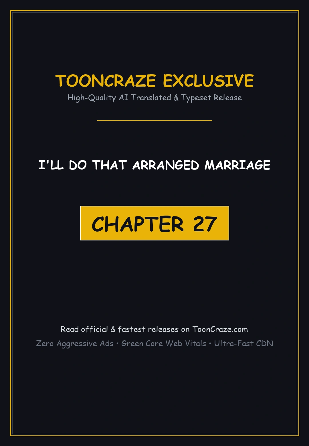 I Ll Do That Arranged Marriage Chapter 27 - Page 1