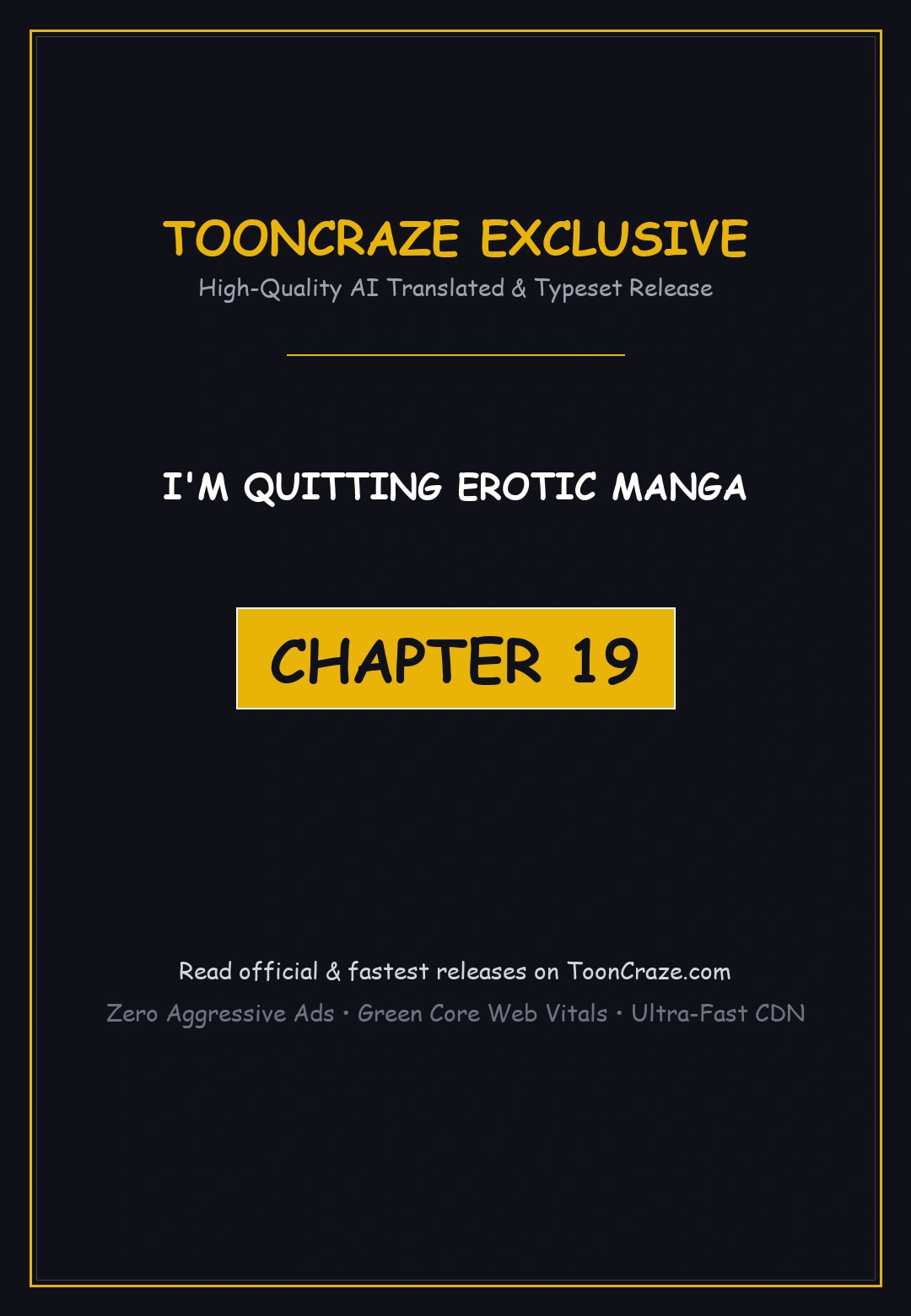 I M Quitting Erotic Manga Chapter 19 - Page 1