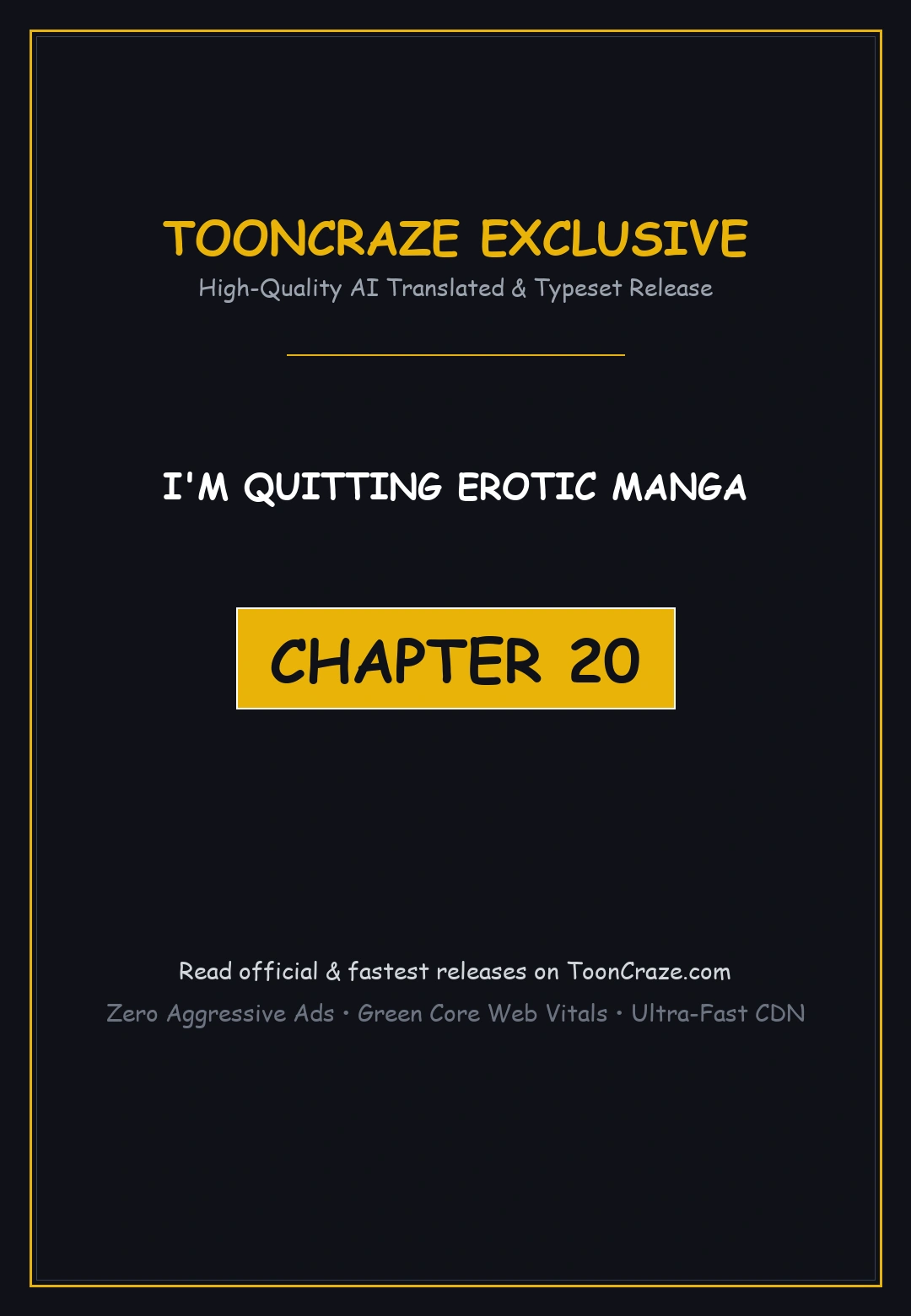 I M Quitting Erotic Manga Chapter 20 - Page 1