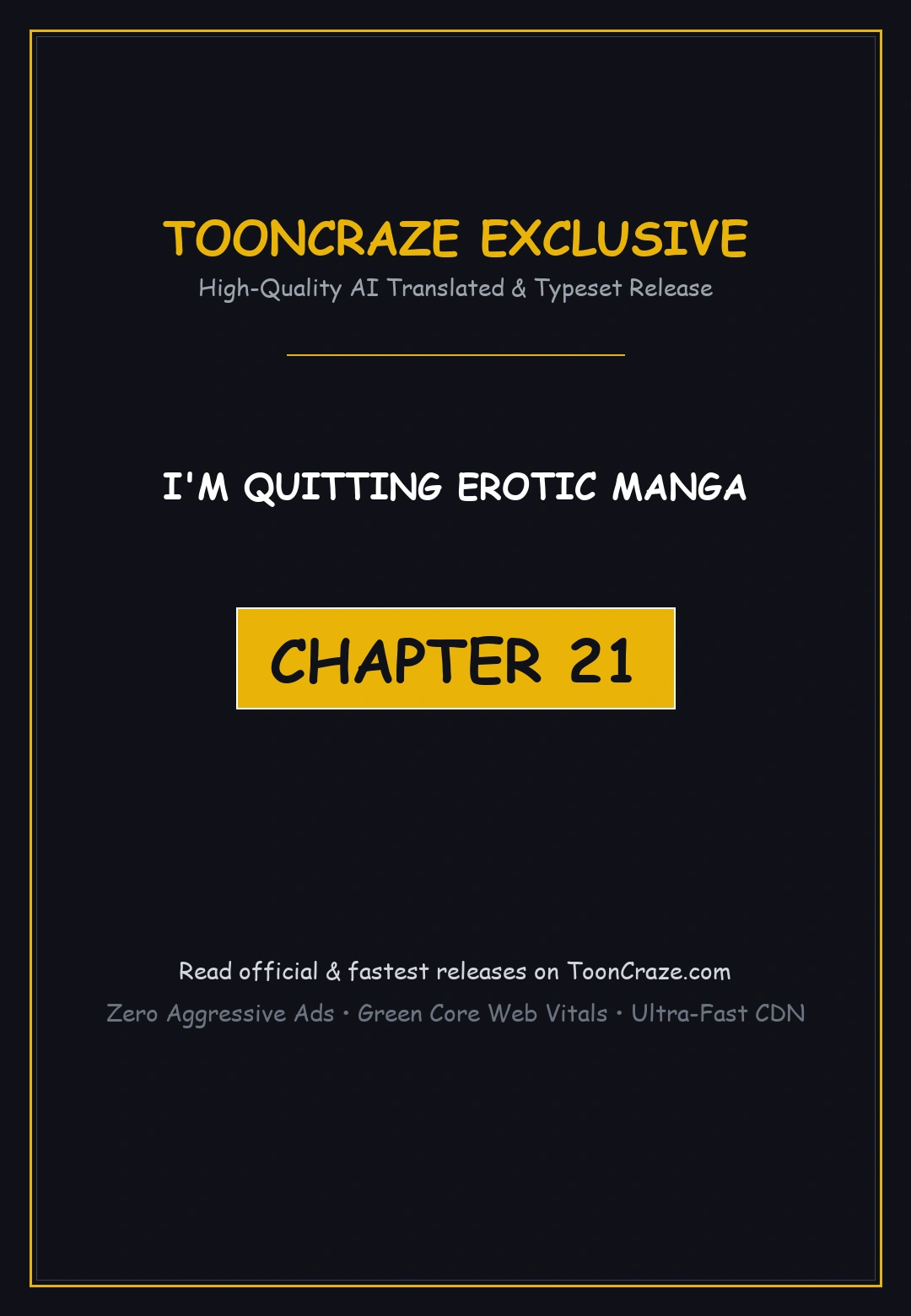 I M Quitting Erotic Manga Chapter 21 - Page 1