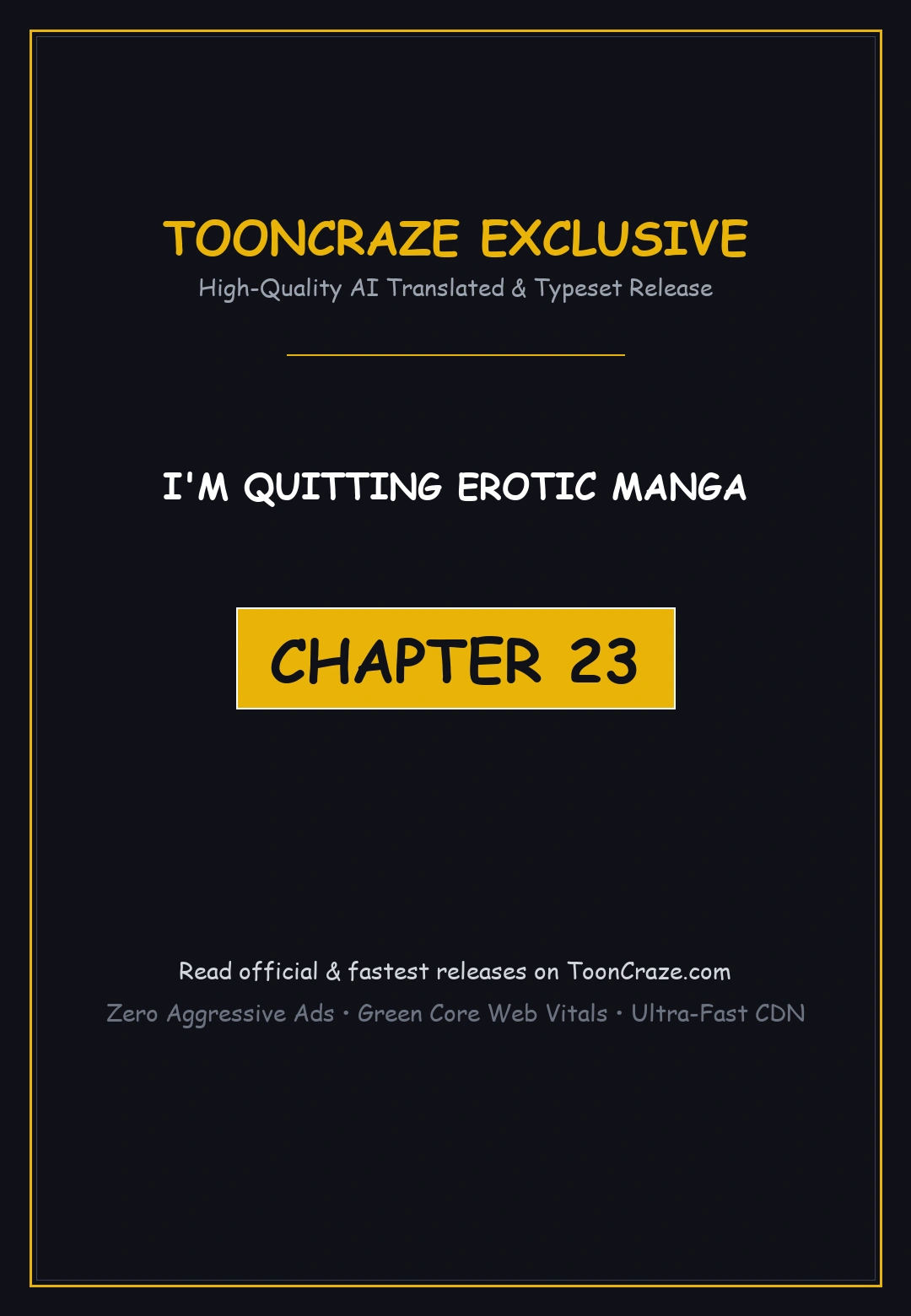 I M Quitting Erotic Manga Chapter 23 - Page 1