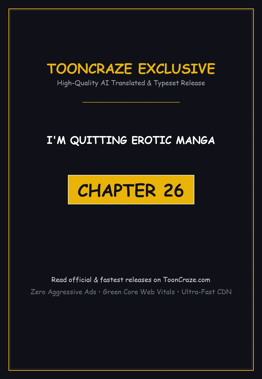I M Quitting Erotic Manga Chapter 26 - Page 1