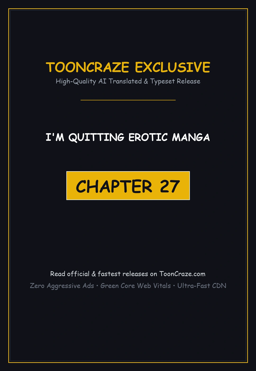 I M Quitting Erotic Manga Chapter 27 - Page 1