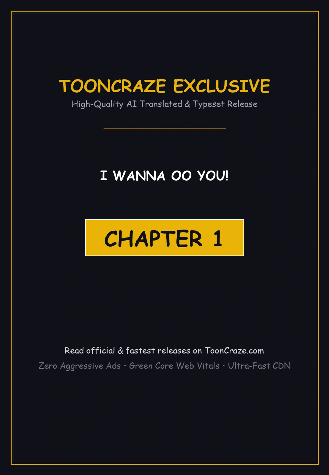 I Wanna Oo You Chapter 1 - Page 1