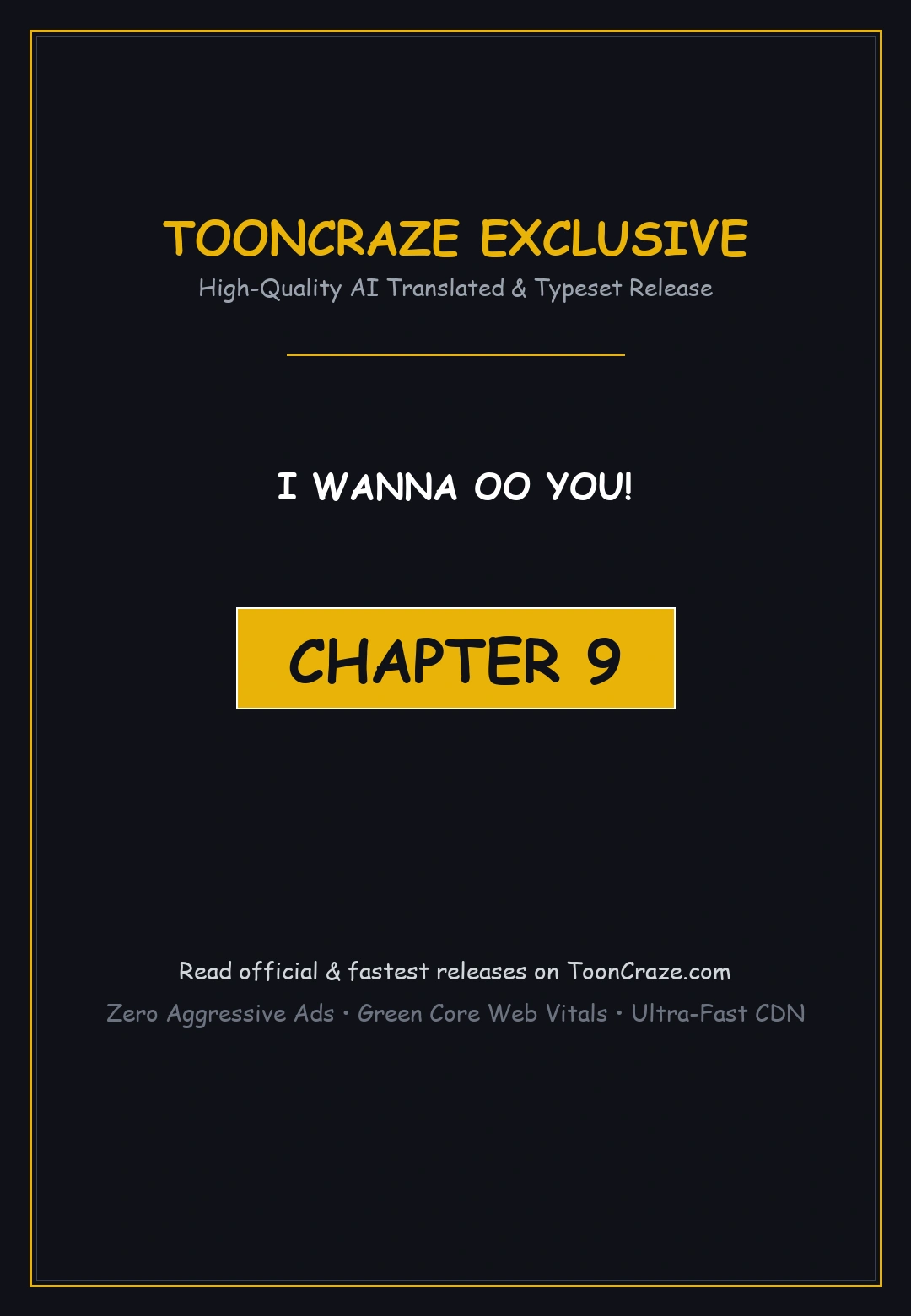 I Wanna Oo You Chapter 9 - Page 1