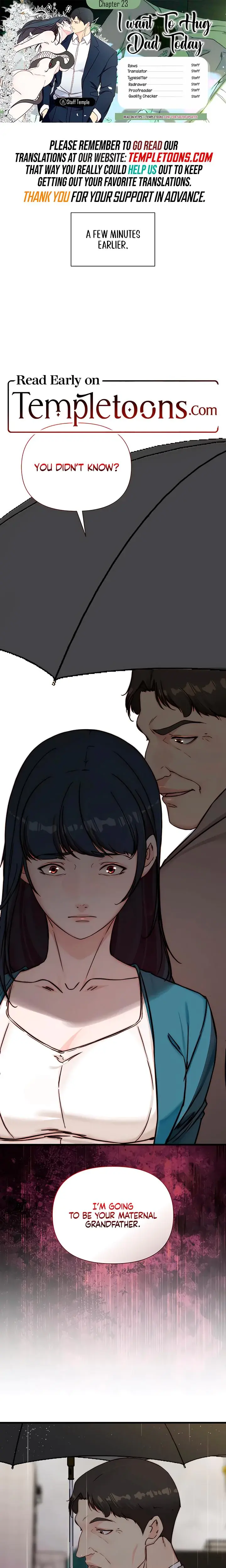 I Want To Hug Dad Today Chapter 23 - Page 1