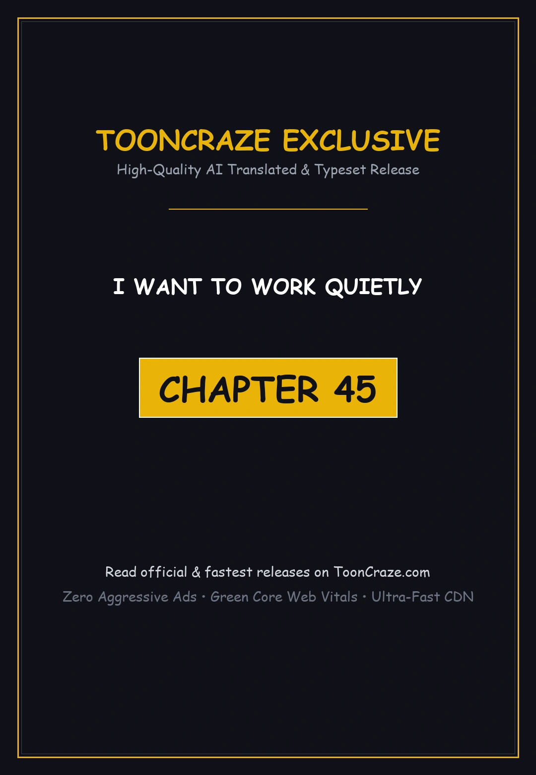 I Want To Work Quietly Chapter 45 - Page 1