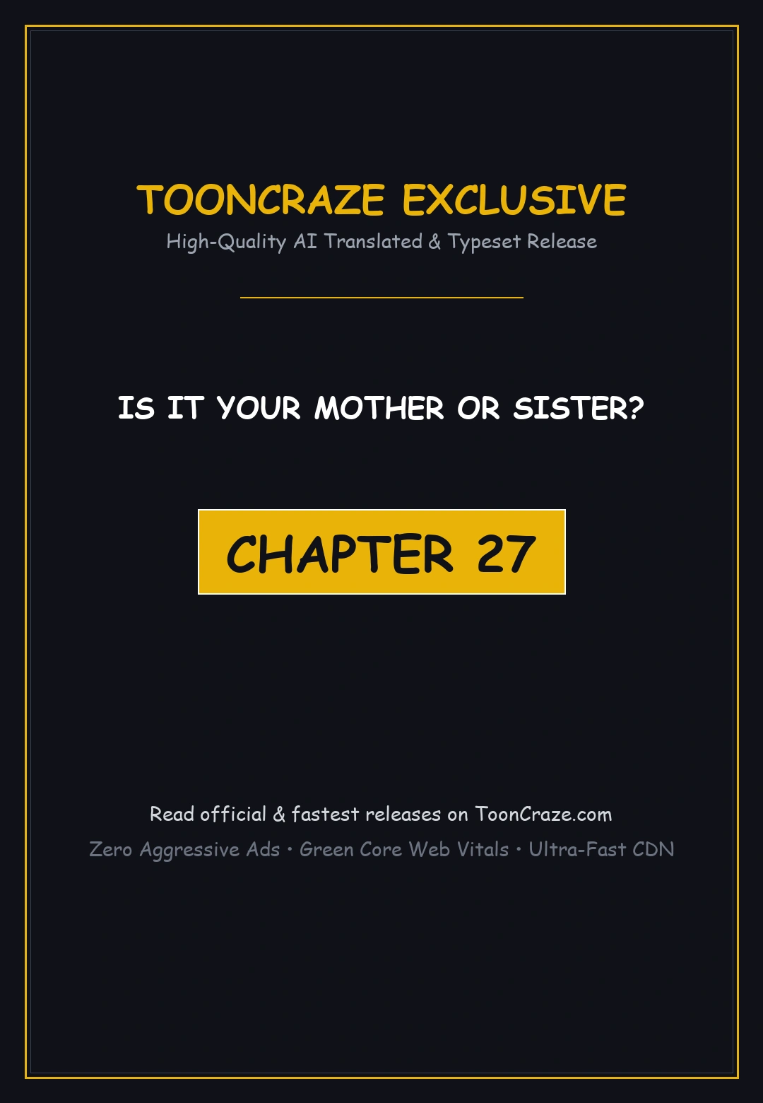 Is It Your Mother Or Sister Chapter 27 - Page 1