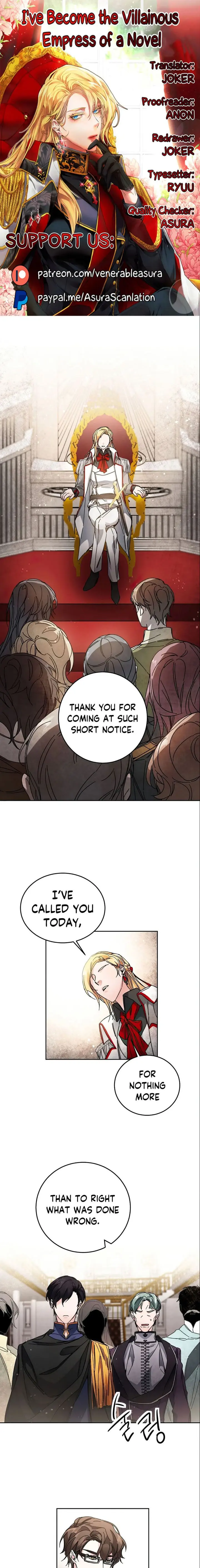 Ive Become The Villainous Empress Of A Novel Chapter 11 - Page 1