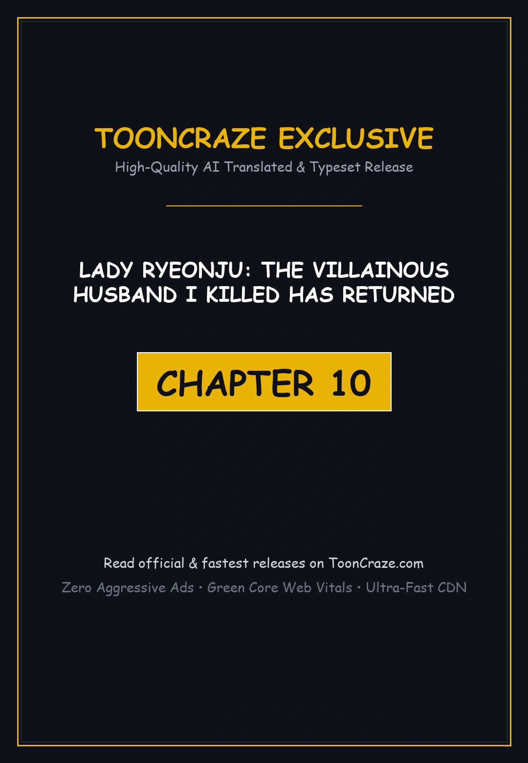 Lady Ryeonju The Villainous Husband I Killed Has Returned Chapter 10 - Page 1