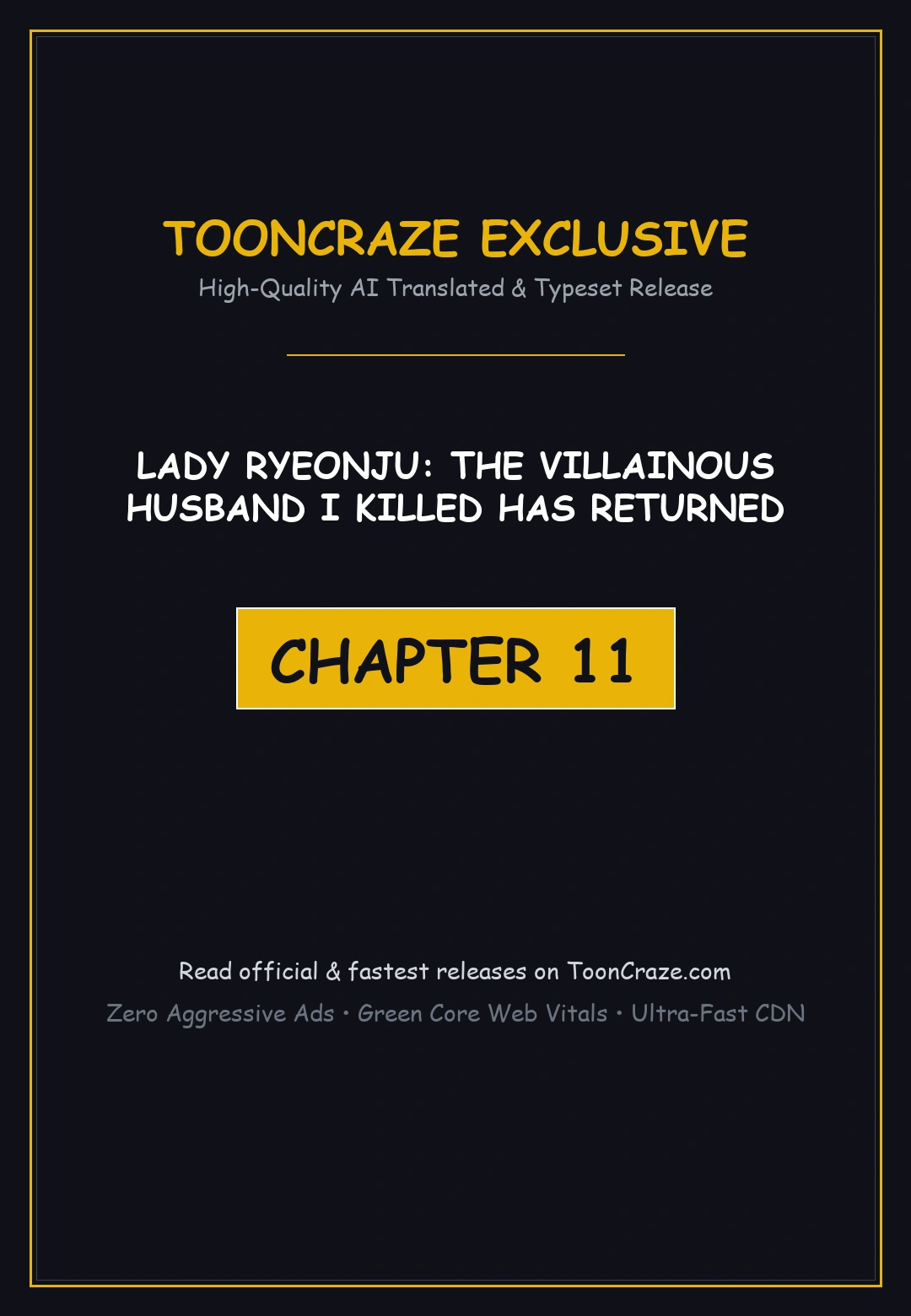 Lady Ryeonju The Villainous Husband I Killed Has Returned Chapter 11 - Page 1