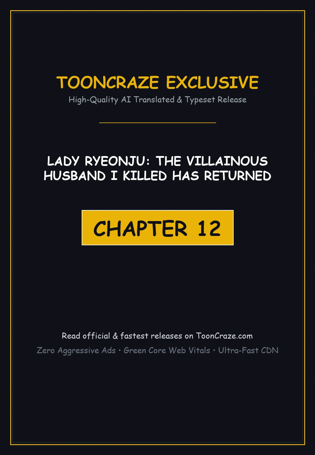 Lady Ryeonju The Villainous Husband I Killed Has Returned Chapter 12 - Page 1
