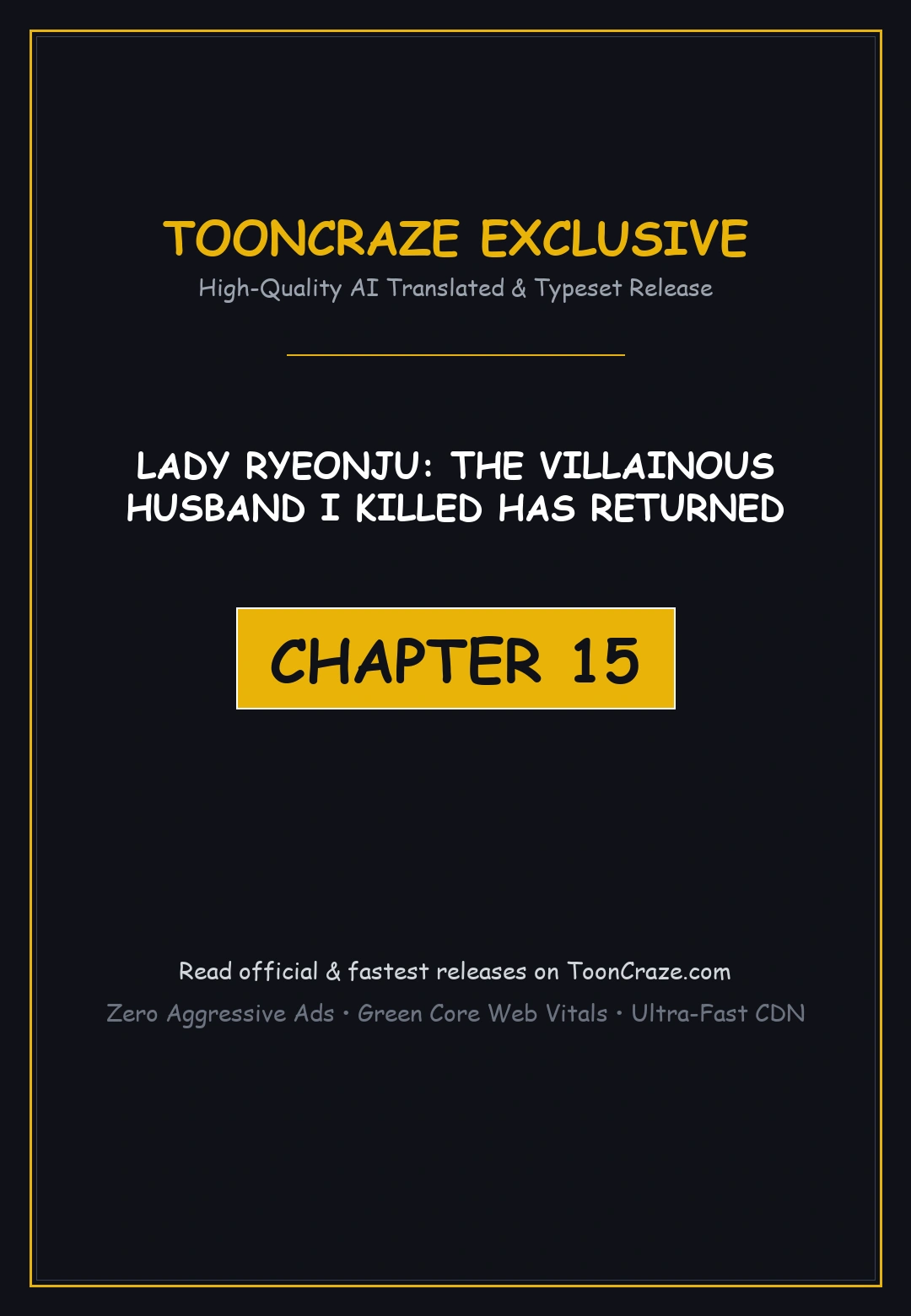 Lady Ryeonju The Villainous Husband I Killed Has Returned Chapter 15 - Page 1