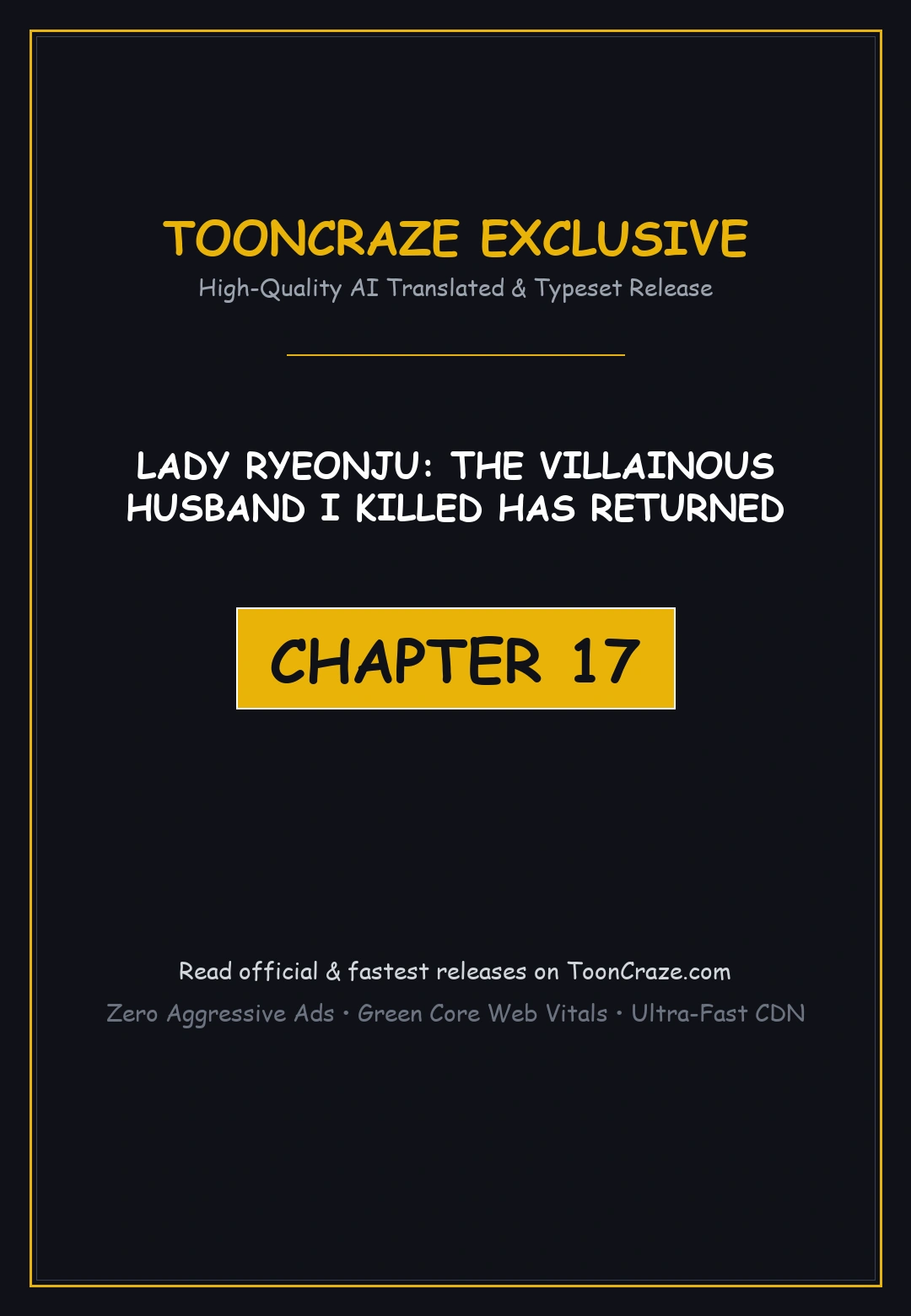 Lady Ryeonju The Villainous Husband I Killed Has Returned Chapter 17 - Page 1