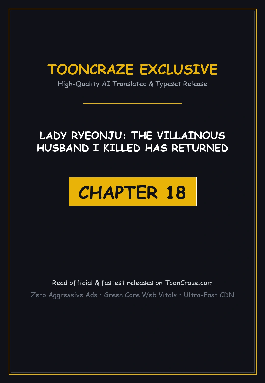 Lady Ryeonju The Villainous Husband I Killed Has Returned Chapter 18 - Page 1