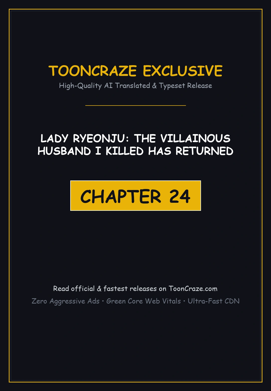 Lady Ryeonju The Villainous Husband I Killed Has Returned Chapter 24 - Page 1