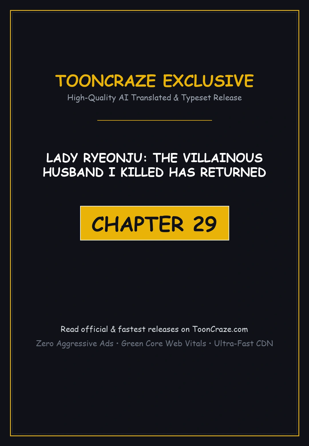 Lady Ryeonju The Villainous Husband I Killed Has Returned Chapter 29 - Page 1