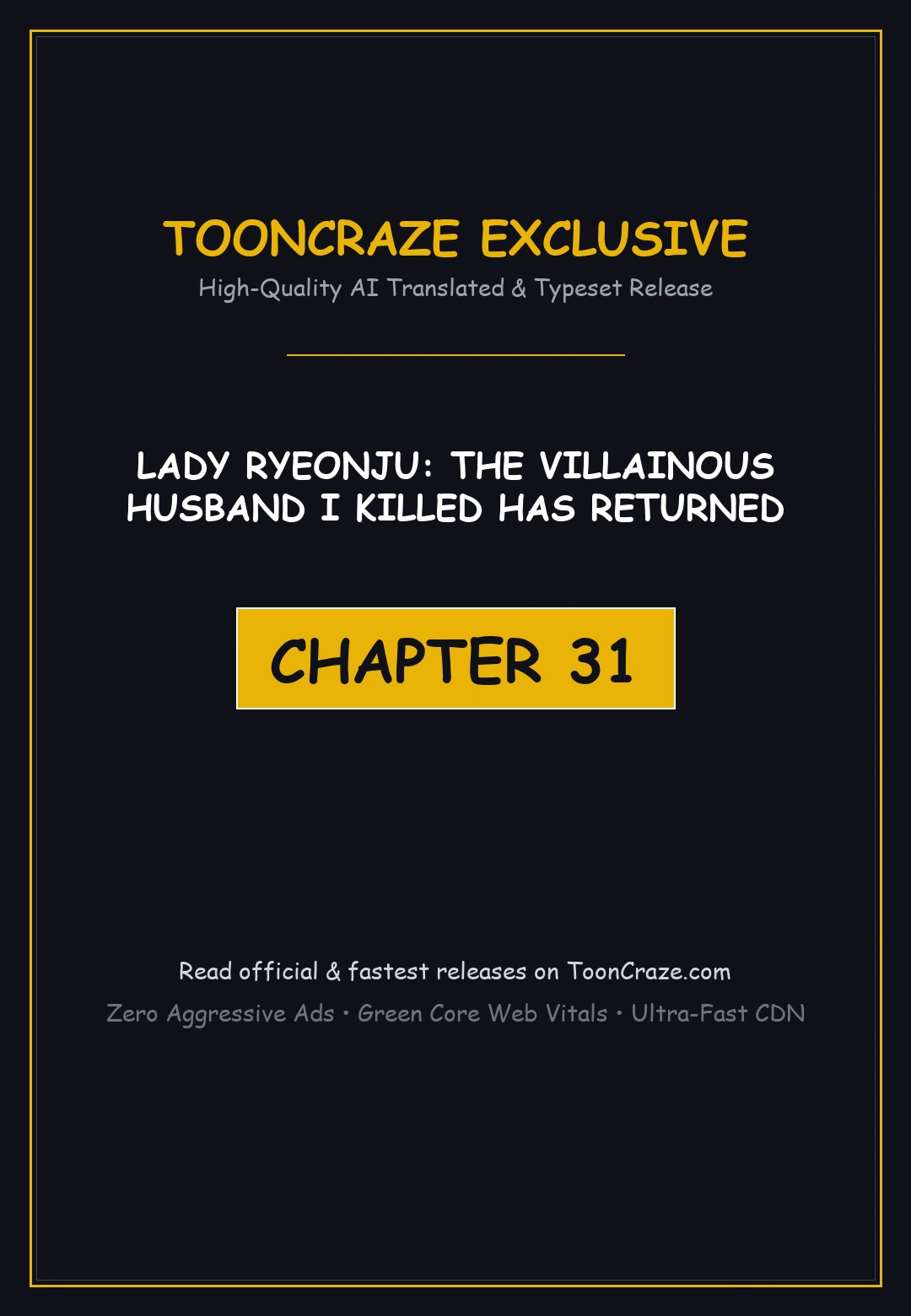 Lady Ryeonju The Villainous Husband I Killed Has Returned Chapter 31 - Page 1