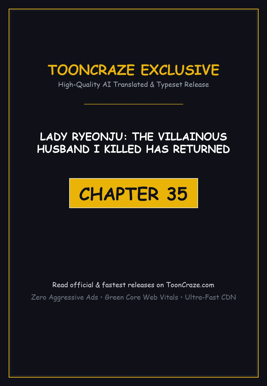 Lady Ryeonju The Villainous Husband I Killed Has Returned Chapter 35 - Page 1