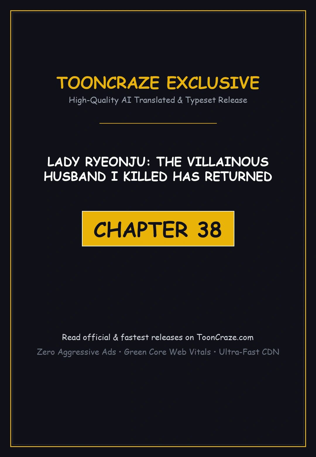 Lady Ryeonju The Villainous Husband I Killed Has Returned Chapter 38 - Page 1