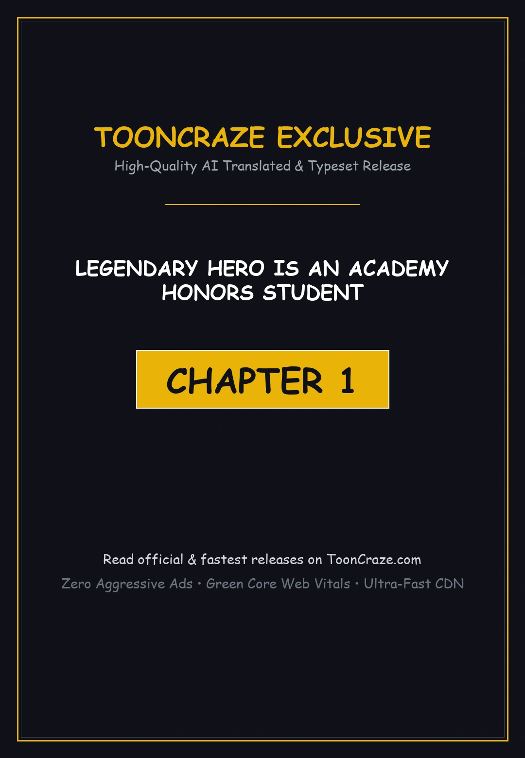 Legendary Hero Is An Academy Honors Student Chapter 1 - Page 1