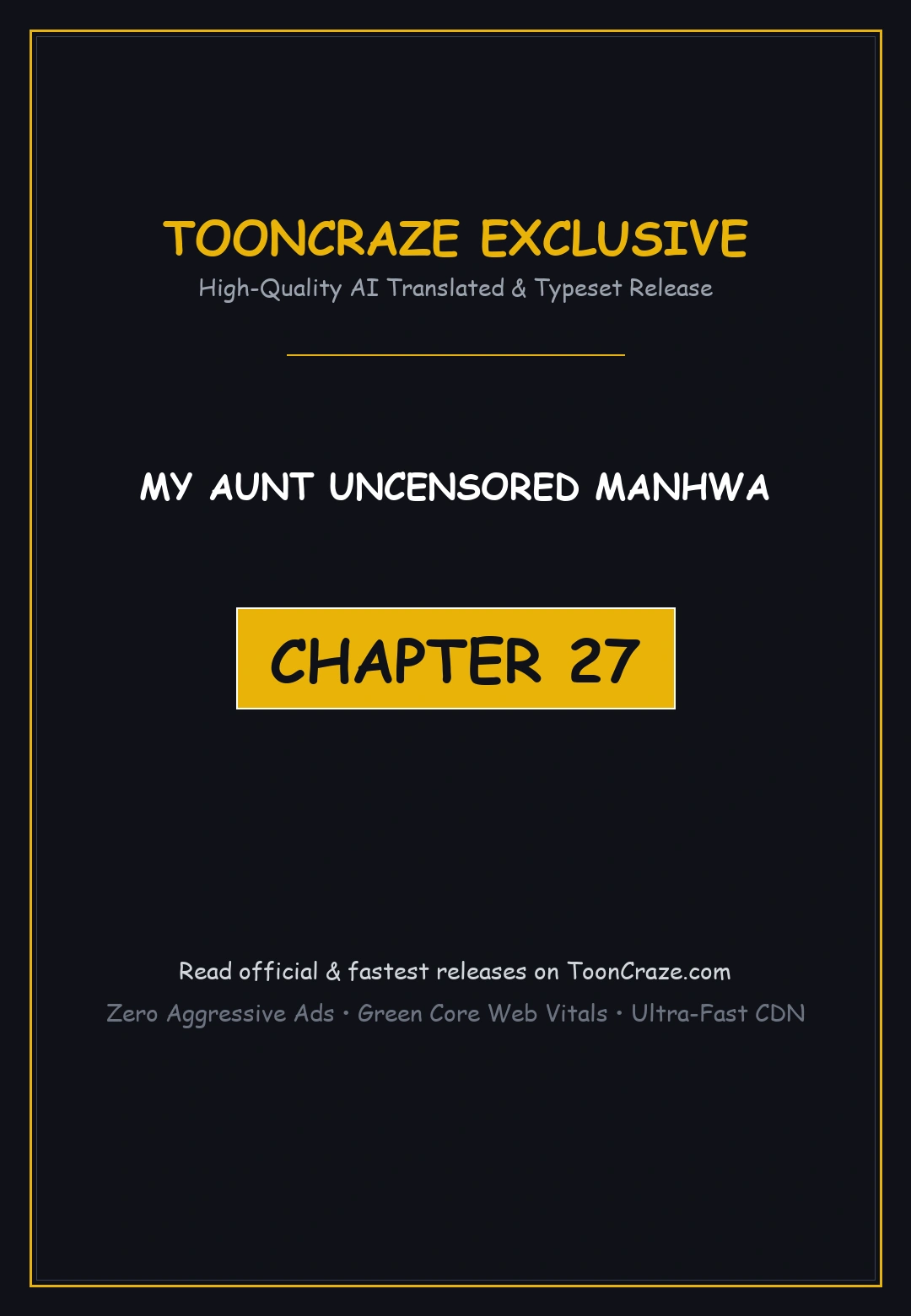 My Aunt Uncensored Manhwa Chapter 27 - Page 1
