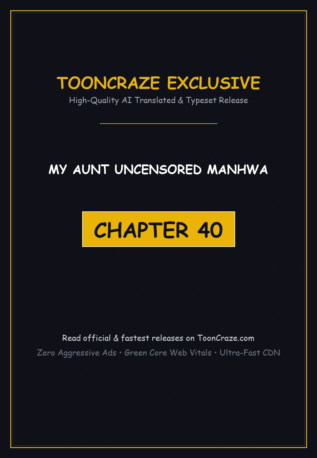 My Aunt Uncensored Manhwa Chapter 40 - Page 1