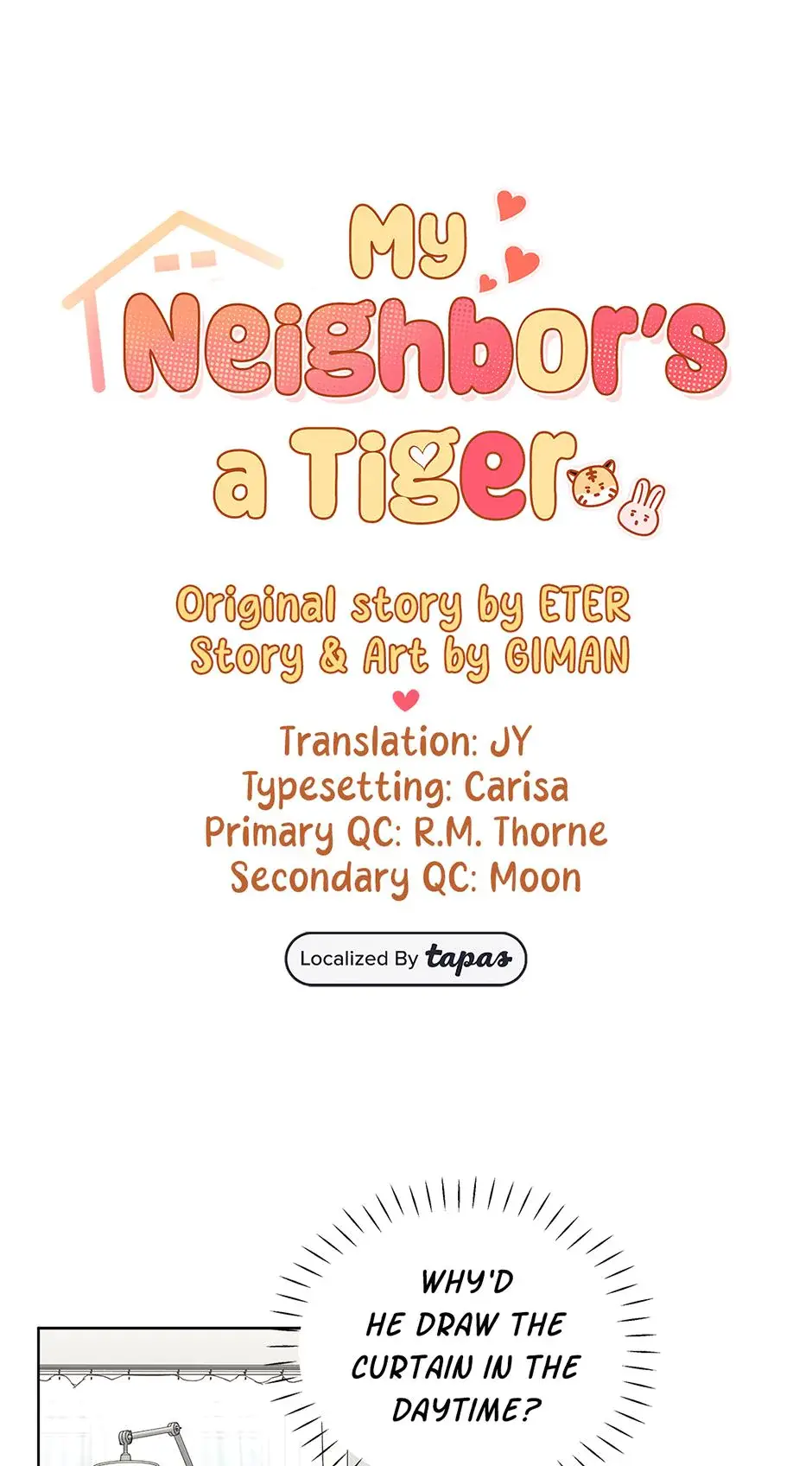 My Neighbors A Tiger Chapter 38 - Page 1