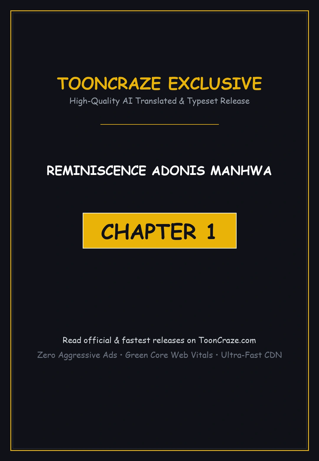 Reminiscence Adonis Manhwa Chapter 1 - Page 1