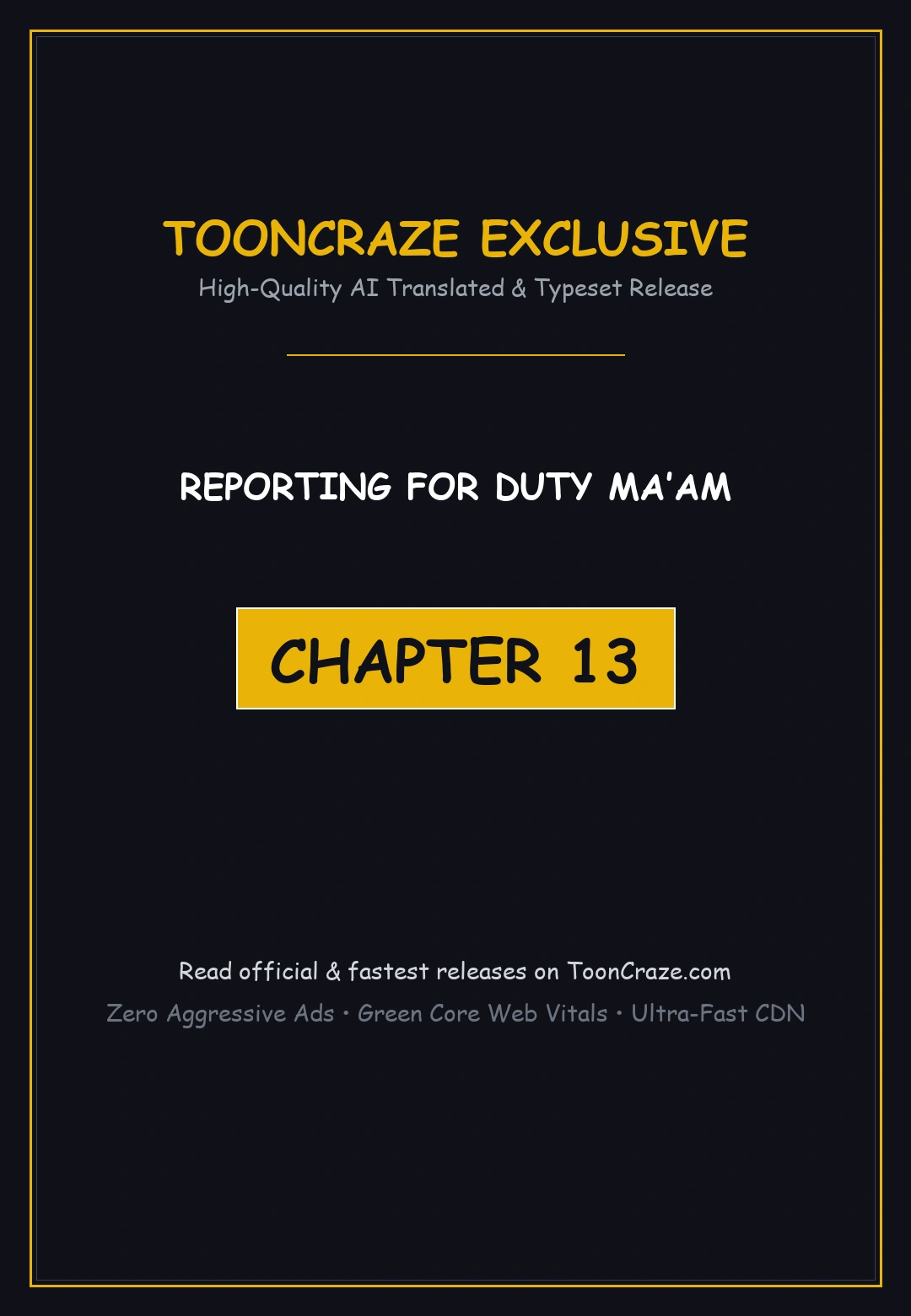 Reporting For Duty Maam Chapter 13 - Page 1