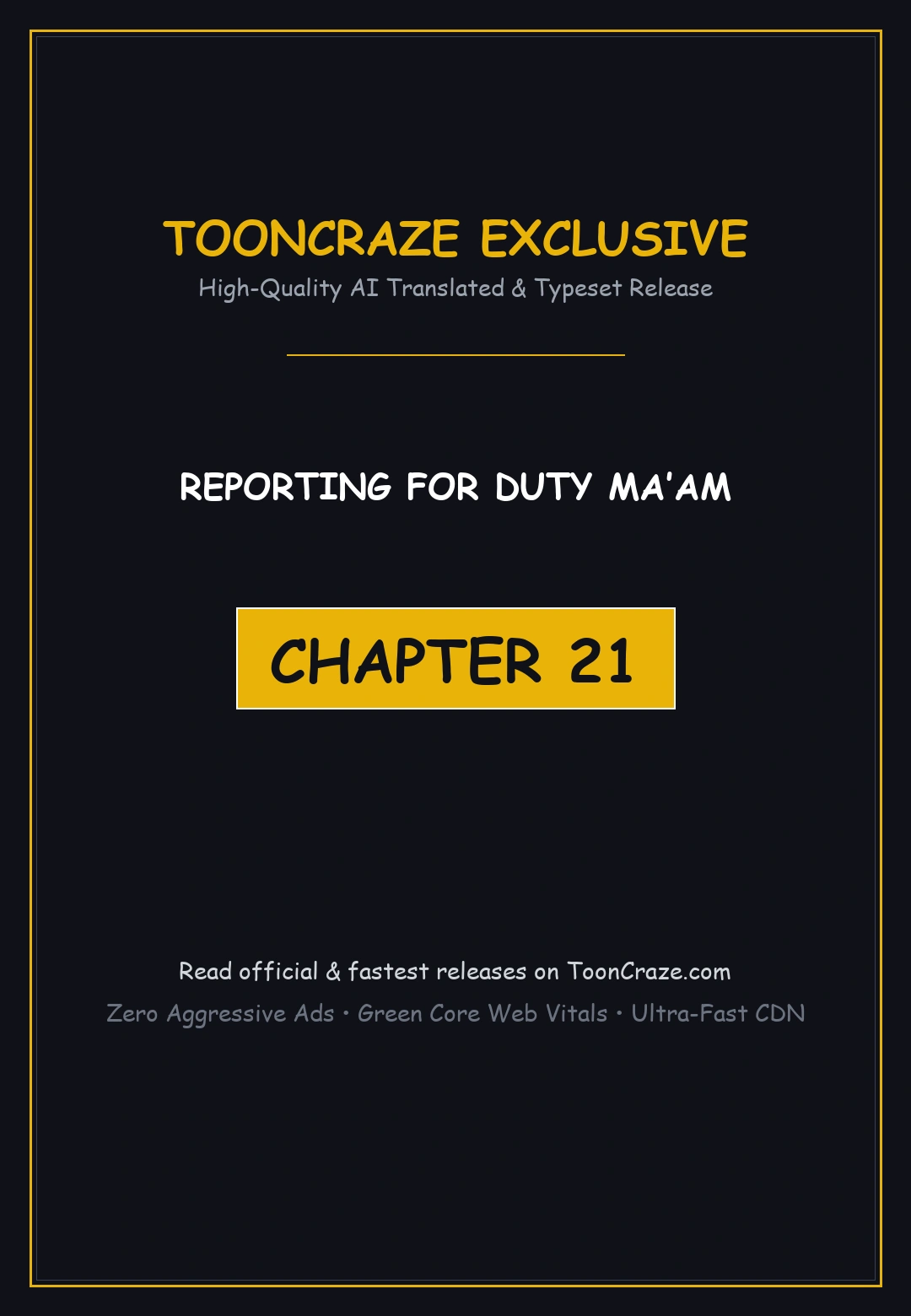Reporting For Duty Maam Chapter 21 - Page 1