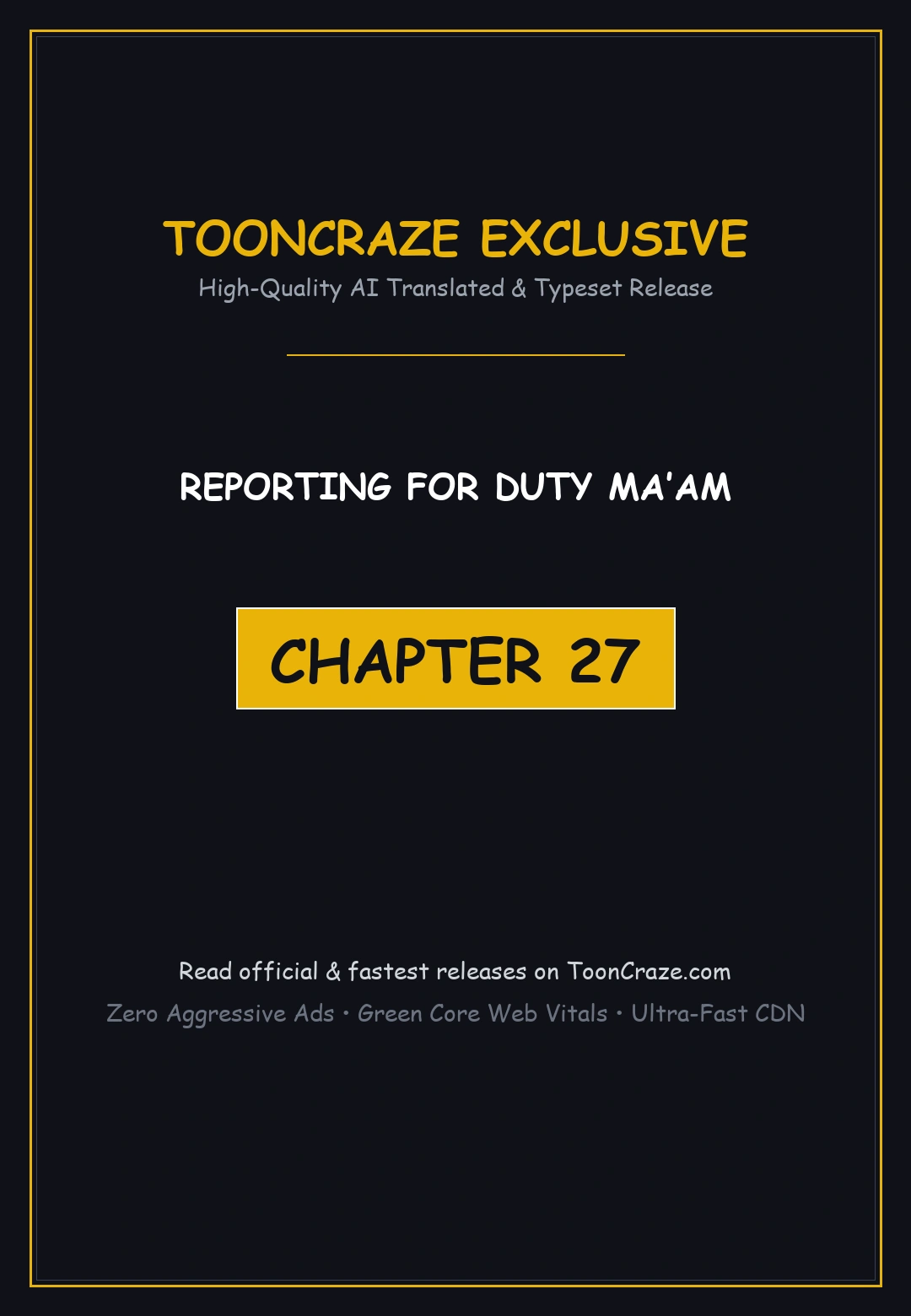 Reporting For Duty Maam Chapter 27 - Page 1