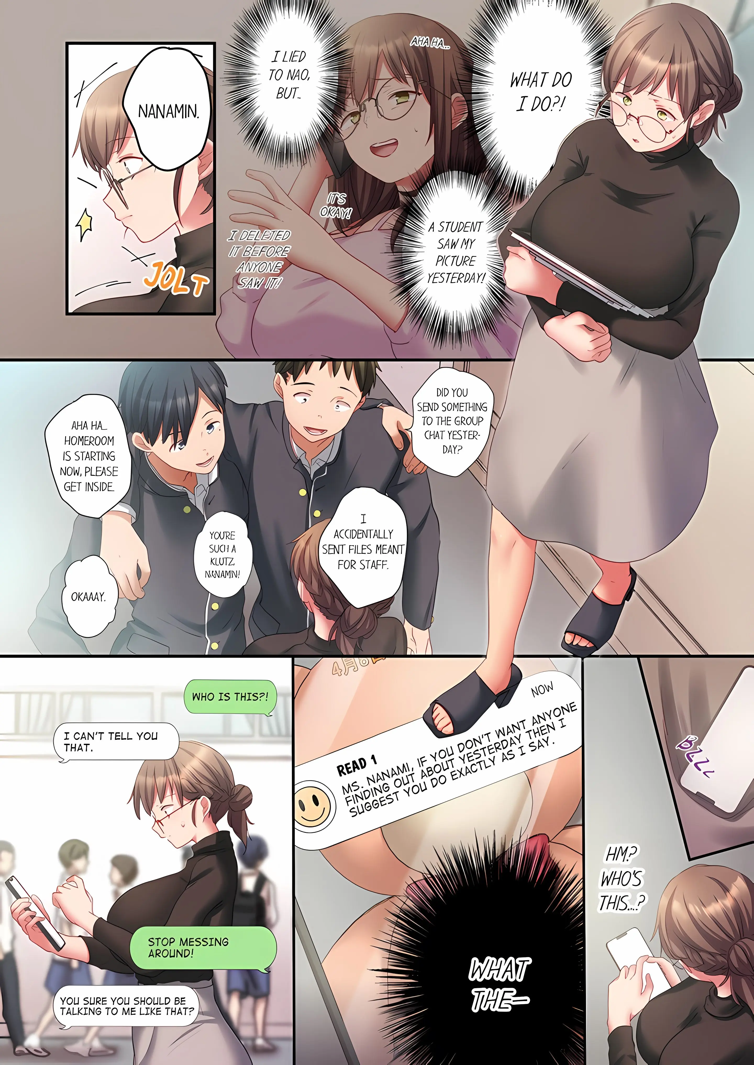 Sent To The Wrong Chat Blackmailed By One Of The Thirty Boys In My Class Chapter 1 - Page 10
