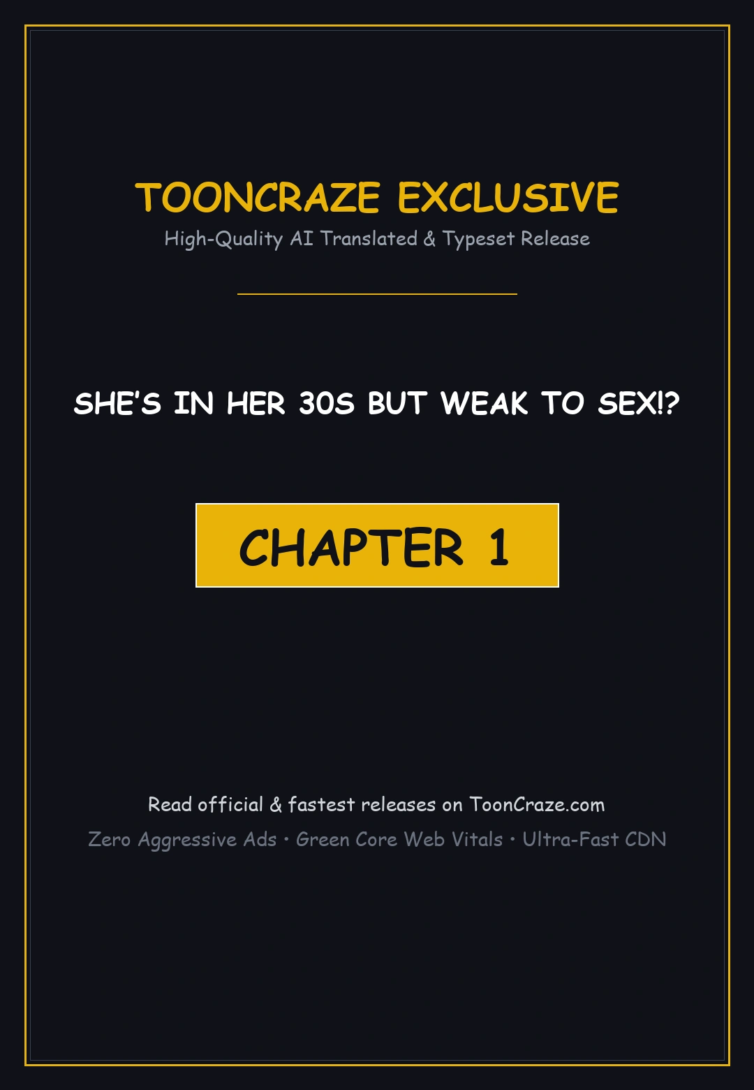 Shes In Her 30s But Weak To Sex Chapter 1 - Page 1